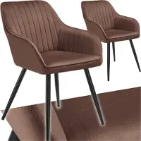 TecTake Esszimmerstuhl Marilyn gepolstert, in Samtoptik, gesteppt 58 x 62 x 82 cm
