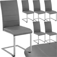 TecTake Set Schwingstuhl Bettina gepolstert mit Kunstlederbezug 41 x 52 x 99 cm