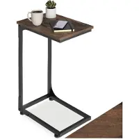 TecTake - Beistelltisch Erie - industriell - dunkelbraun - 40x30x63 cm - 404455
