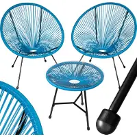 TecTake 2 Gartenstühle Santana mit Tisch