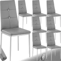 TecTake Set Esszimmerstuhl Julien gepolstert mit Kunstlederbezug 40 x 42 x 97 cm