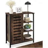 TecTake Sideboard mit höhenverstellbaren Kunststofffüßen, 70 x 32 x 82 cm