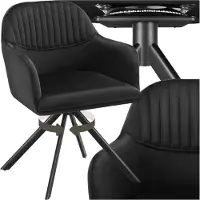 TecTake Samt-Drehstuhl Lona gepolstert 56 x 59 x 81 cm