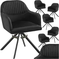 TecTake Samt-Drehstuhl Lona gepolstert 56 x 59 x 81 cm