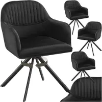 TecTake Samt-Drehstuhl Lona gepolstert 56 x 59 x 81 cm