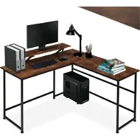TecTake Schreibtisch Melrose 140 x 130 x 76,5 cm