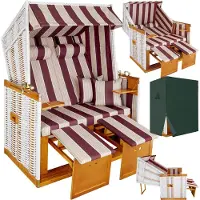 TecTake Strandkorb Sylt 115 x 158 x 78 cm