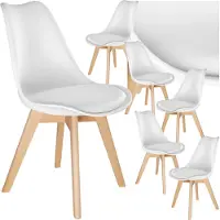TecTake Set Esszimmerstuhl Frederikke Scandi-Design 49 x 53 x 82 cm