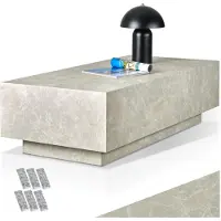 TecTake Couchtisch Lasley inkl. Bodenschoner, Belastbarkeit 45 kg