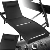 TecTake Rattan Sonnenliege Moana 69 x 211 x 41 - 94 cm