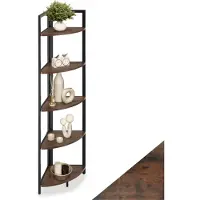 TecTake - Eckschrank Castlebar 30x30x150cm - dunkelbraun - 404771