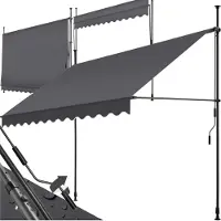 TecTake Klemmmarkise mit Handkurbel einfache Montage