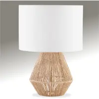 TecTake Tischleuchte Lignea Lux Boho-Stil, blendfreies Licht, 60 W 32 x 45 cm