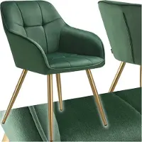 TecTake Esszimmerstuhl Marilyn gepolstert, in Samtoptik, gesteppt 58 x 62 x 82 cm