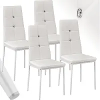 TecTake Set Esszimmerstuhl Julien gepolstert mit Kunstlederbezug 40 x 42 x 97 cm