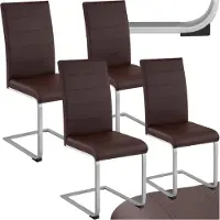 TecTake Set Schwingstuhl Bettina gepolstert mit Kunstlederbezug 41 x 52 x 99 cm