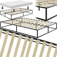TecTake Bett Kyoto Belastbarkeit 250 kg, bodenschonende Kunststoffkappen