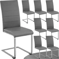 TecTake Set Schwingstuhl Bettina gepolstert mit Kunstlederbezug 41 x 52 x 99 cm