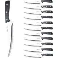 San Ignacio - Set mit 12 Kochmessern 20cm aus Edelstahl in der Farbe Schwarz - Expert
