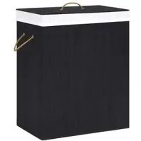 Helloshop26 - Wäschekorb mit 2 Bambusfächern 100 Liter schwarz 02_0006124