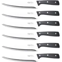 San Ignacio - Set mit 6 Kochmessern 20cm aus Edelstahl in der Farbe Schwarz - Expert