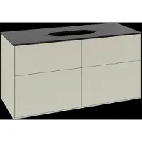 Villeroy & Boch V&B Waschtischunterschrank Wandbeleuchtung Finion 120x60,3x50,1cm, Gl. bla m, si Gr m Lac