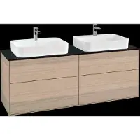 Villeroy & Boch V&B Waschtischunterschrank Wandbeleuchtung Finion 160x60,3cm, EM, Abd.-Pl. bla m, Oa ven