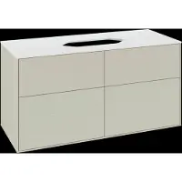 Villeroy & Boch V&B Waschtischunterschrank Wandbeleuchtung Finion 120x60,3x50,1cm, Gl. wh. m, si Gr m Lac
