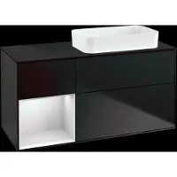 Villeroy & Boch V&B Waschtischunterschrank FINION 1200x603x501mm m Apl. Gl bl ma Regalelem