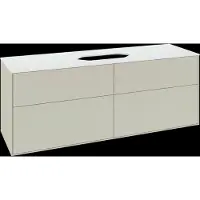 Villeroy & Boch V&B Waschtischunterschrank Wandbeleuchtung Finion 160x60,3x50,1cm, Gl. wh. m, si Gr m Lac