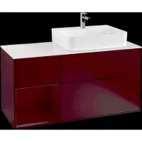 Villeroy & Boch V&B Waschtischunterschrank Wandbeleuchtung Finion 120cm, Abd.-Pl. wh. m, Reg li Peo, Peo m