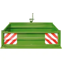 Dema Stahl Heckcontainer Heckmulde Kippmulde Mulde Kippcontainer 1500 S K1- grün 52323-SP