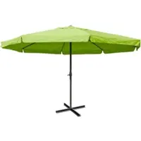 Mendler Sonnenschirm Meran Pro, Gastronomie Marktschirm mit Volant Ø 5m Polyester/Alu 28kg grün ohne Ständer