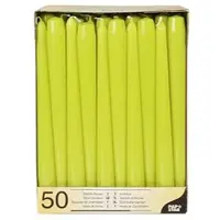 Papstar 100 Stück Leuchterkerzen limonengrün Ø 2,2 cm · 25 cm