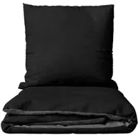 Leonado vicenti Bettwäsche 200x220 cm Fleece Schwarz Anthrazit Wendeseite Winter warm