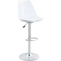 STILVORA Barhocker 2er-Set Metall/Kunststoff transparent-silber, höhenverstellbar 60-80 cm