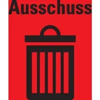 König Werbeanlagen Dreifke Aufkleber I Organisationsetikett Ausschuss, rot, Haftpapier, ablösbar, 17x17mm, 500/Rolle