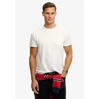 Superdry Rundhalsshirt "COTTON CLASSIC LINEN PKT TEE" Baumwollmischung, relaxed fit aus luftig leichtem Baumwoll-Leinen-Mix