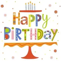 Duni 240 Tissue-Servietten 33 x 33 cm Happy B-Day Colour 3-lagig