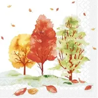 Mank Tissue Serviette Herbstwald, 33 x 33 cm, 100 Stück -