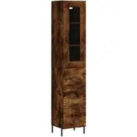 Helloshop26 - Buffet Sideboard Kommode Kleiderschrank Aufbewahrungsmöbel Organizer Küche Wohnzimmer Lounge hoch 34,5 x 34 x 180 cm 02_0033210