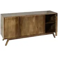 Décoshop26 - Buffet mit 4 Fächern und 4 Ablagen aus Mangoholz 72x146x43 cm 04_0005991