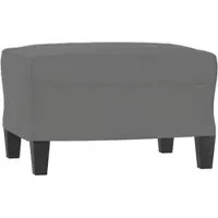 Décoshop26 - Fußhocker/Betthocker 60 x 50 x 41 cm grauer Mikrofaserstoff DEC030305