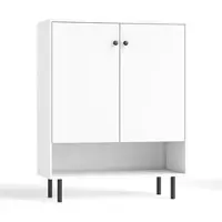 Helloshop26 - Sideboard aus Holz mit Schrank und verstellbaren Einlegeböden 75 x 35 x 95 cm vielseitiger Stauraum modernes Design 20_0010815