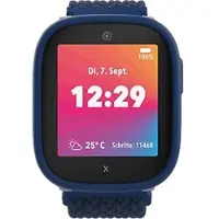XPLORA X6 Gen 2 Kindersmartwatch Textilarmband, L 90 - 146 mm / B 22mm x H 3.3 mm, Blau