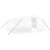 Furnicato Gewächshaus mit Stahlrahmen Weiß 30 m2 6x5x2,3 m