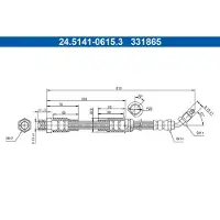 Ate Bremsschlauch 24.5141-0615.3 für VW Golf IV