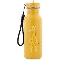 Trixie Kindertrinkflasche - - Mr. Giraffe - 500 ml - Edelstahl - Einfach zu öffnender Auslauf