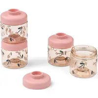 Liewood Dominique Tritan Snackboxen 100 ml 4er-Pack, Cherry heart/Rosey