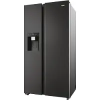 Haier Kühl-Gefrierkombination Side by Side 601L Schwarz Edelstahl HSW79F18DIPT